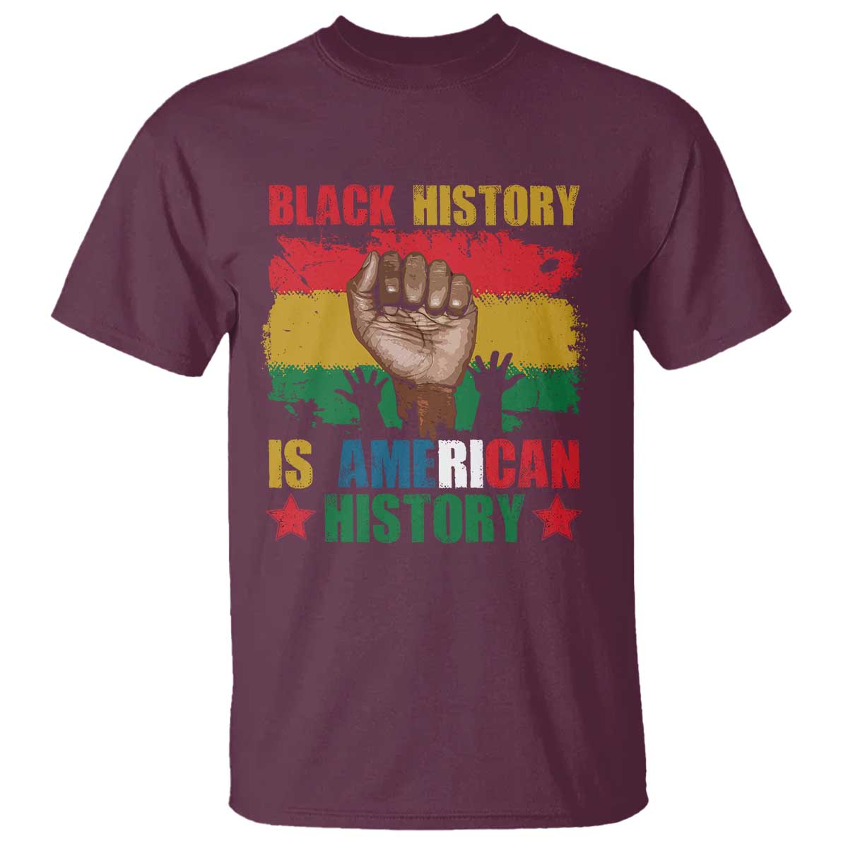 Black History Is American History T Shirt African American Pride Raised Fist