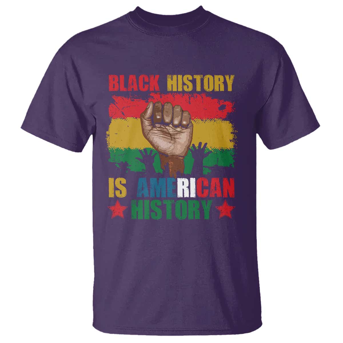 Black History Is American History T Shirt African American Pride Raised Fist