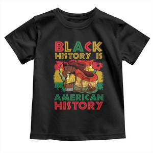 Black History Is American History Baby Shirt African American Pride Flag Raised Fist