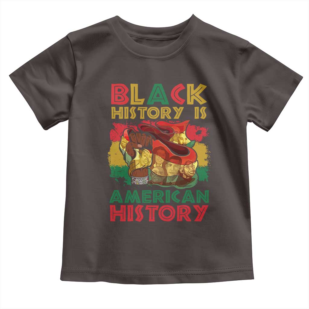 Black History Is American History Baby Shirt African American Pride Flag Raised Fist