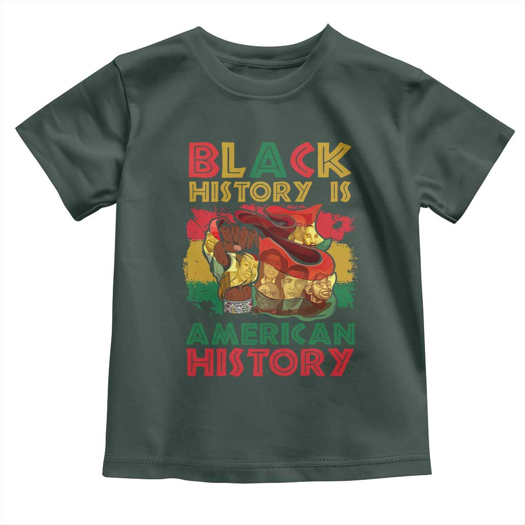 Black History Is American History Baby Shirt African American Pride Flag Raised Fist