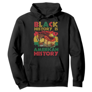 Black History Is American History Hoodie African American Pride Flag Raised Fist