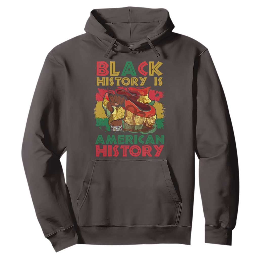 Black History Is American History Hoodie African American Pride Flag Raised Fist