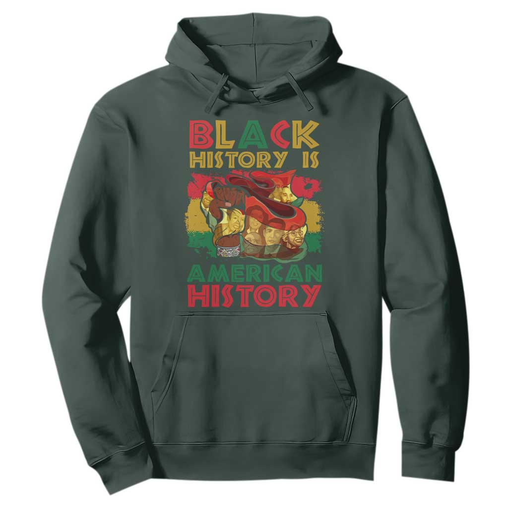 Black History Is American History Hoodie African American Pride Flag Raised Fist