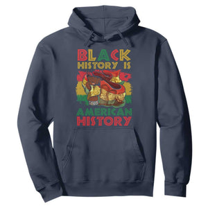 Black History Is American History Hoodie African American Pride Flag Raised Fist