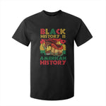 Black History Is American History T Shirt For Kid African American Pride Flag Raised Fist
