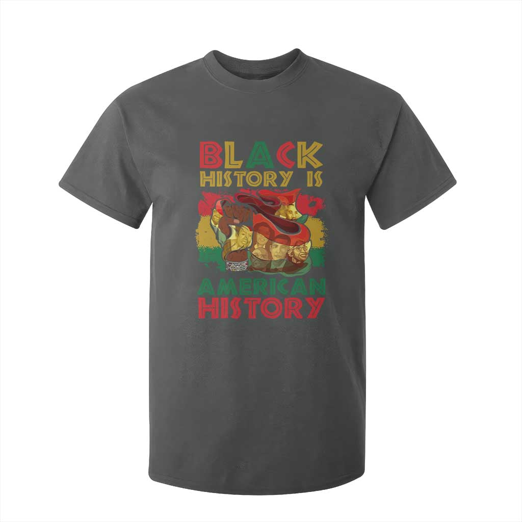 Black History Is American History T Shirt For Kid African American Pride Flag Raised Fist