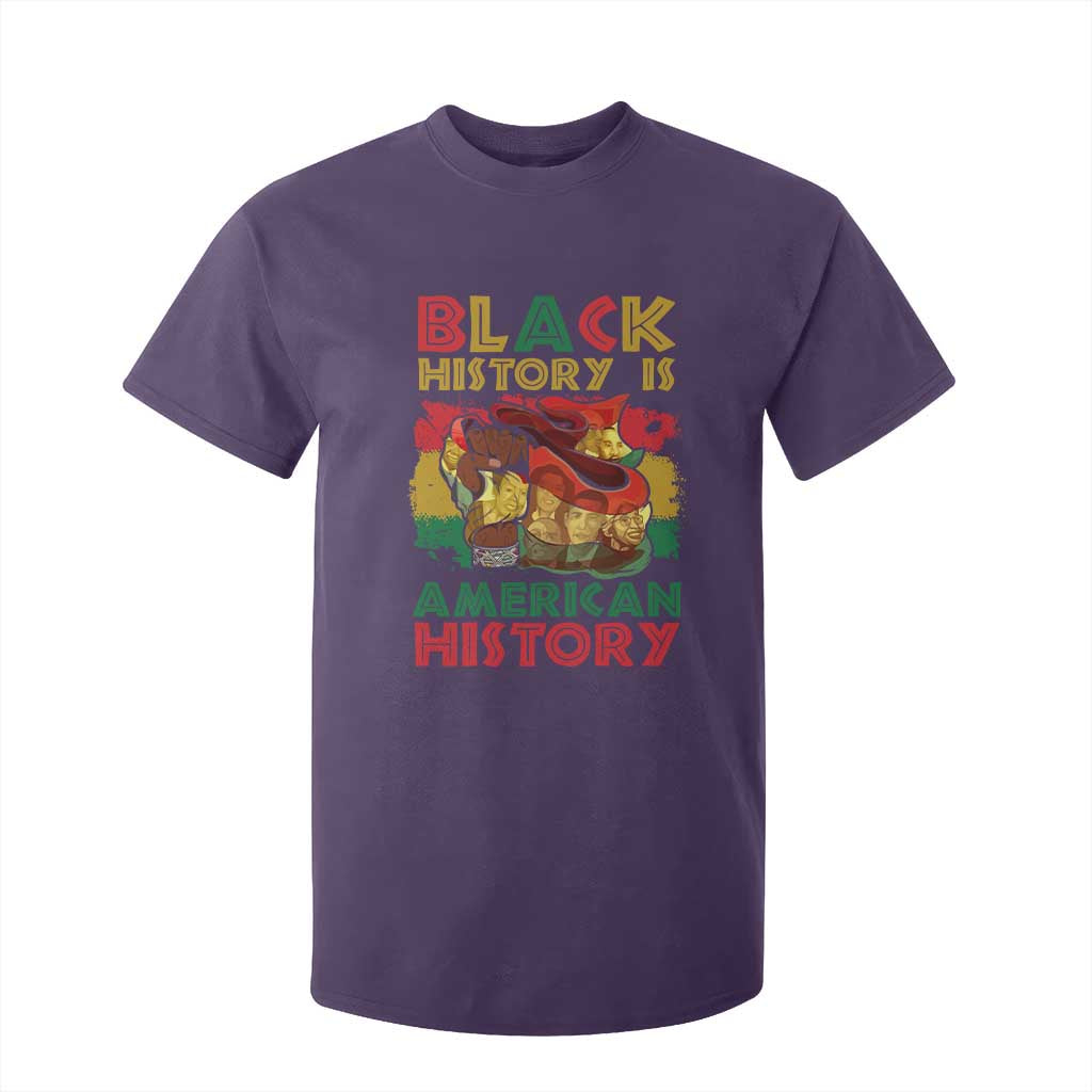 Black History Is American History T Shirt For Kid African American Pride Flag Raised Fist