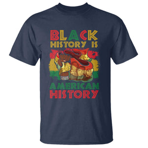 Black History Is American History T Shirt African American Pride Flag Raised Fist