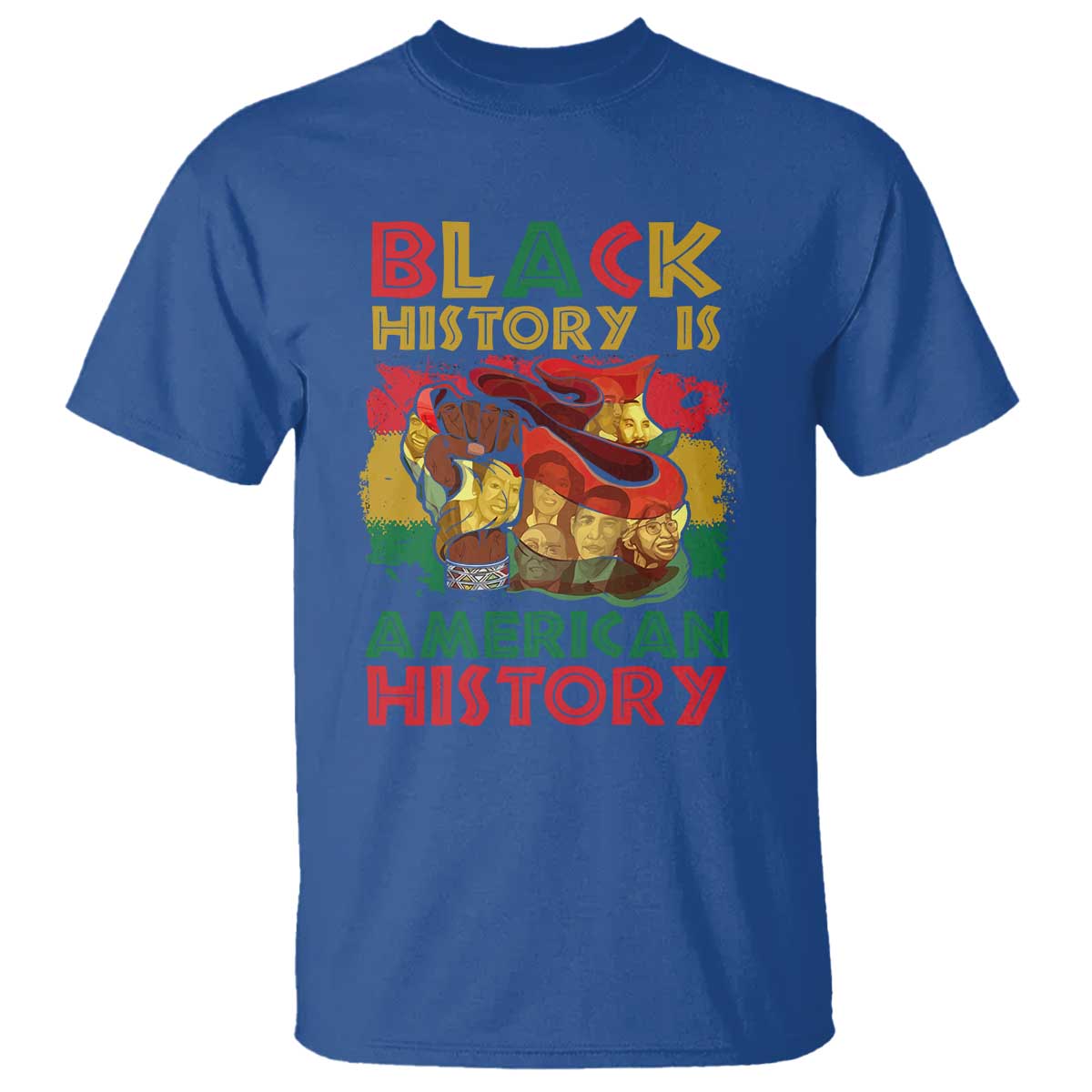 Black History Is American History T Shirt African American Pride Flag Raised Fist