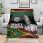 Henry Johnson Black History Month Blanket Pan African Colors Tribal Geometric Pattern