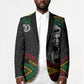 Henry Johnson Black History Month Blazer Pan African Colors Tribal Geometric Pattern
