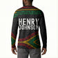 Henry Johnson Black History Month Button Sweatshirt Pan African Colors Tribal Geometric Pattern
