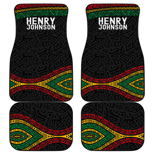 Henry Johnson Black History Month Car Mats Pan African Colors Tribal Geometric Pattern