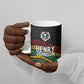 Henry Johnson Black History Month Ceramic Mug Pan African Colors Tribal Geometric Pattern