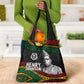 Henry Johnson Black History Month Grocery Bag Pan African Colors Tribal Geometric Pattern