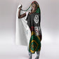 Henry Johnson Black History Month Hooded Blanket Pan African Colors Tribal Geometric Pattern