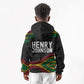 Henry Johnson Black History Month Kid Hoodie Pan African Colors Tribal Geometric Pattern