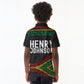 Henry Johnson Black History Month Kid Polo Shirt Pan African Colors Tribal Geometric Pattern