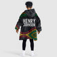 Henry Johnson Black History Month Kid Wearable Blanket Hoodie Pan African Colors Tribal Geometric Pattern