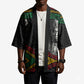 Henry Johnson Black History Month Kimono Pan African Colors Tribal Geometric Pattern