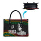 Henry Johnson Black History Month Leather Bag Pan African Colors Tribal Geometric Pattern