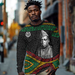 Henry Johnson Black History Month Long Sleeve Shirt Pan African Colors Tribal Geometric Pattern