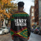 Henry Johnson Black History Month Long Sleeve Shirt Pan African Colors Tribal Geometric Pattern