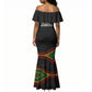 Henry Johnson Black History Month Mermaid Dress Pan African Colors Tribal Geometric Pattern