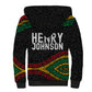 Henry Johnson Black History Month Sherpa Hoodie Pan African Colors Tribal Geometric Pattern