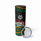 Henry Johnson Black History Month Skinny Tumbler Pan African Colors Tribal Geometric Pattern