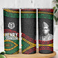 Henry Johnson Black History Month Skinny Tumbler Pan African Colors Tribal Geometric Pattern