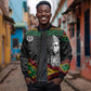 Henry Johnson Black History Month Sleeve Zip Bomber Jacket Pan African Colors Tribal Geometric Pattern