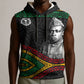 Henry Johnson Black History Month Sleeveless Hoodie Pan African Colors Tribal Geometric Pattern