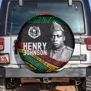 Henry Johnson Black History Month Spare Tire Cover Pan African Colors Tribal Geometric Pattern