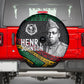 Henry Johnson Black History Month Spare Tire Cover Pan African Colors Tribal Geometric Pattern