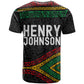 Henry Johnson Black History Month T shirt Pan African Colors Tribal Geometric Pattern