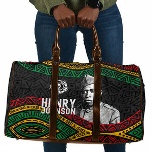 Henry Johnson Black History Month Travel Bag Pan African Colors Tribal Geometric Pattern