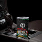Henry Johnson Black History Month Tumbler Cup Pan African Colors Tribal Geometric Pattern