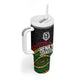 Henry Johnson Black History Month Tumbler With Handle Pan African Colors Tribal Geometric Pattern