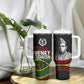 Henry Johnson Black History Month Tumbler With Handle Pan African Colors Tribal Geometric Pattern