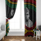 Henry Johnson Black History Month Window Curtain Pan African Colors Tribal Geometric Pattern