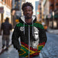 Henry Johnson Black History Month Zip Hoodie Pan African Colors Tribal Geometric Pattern
