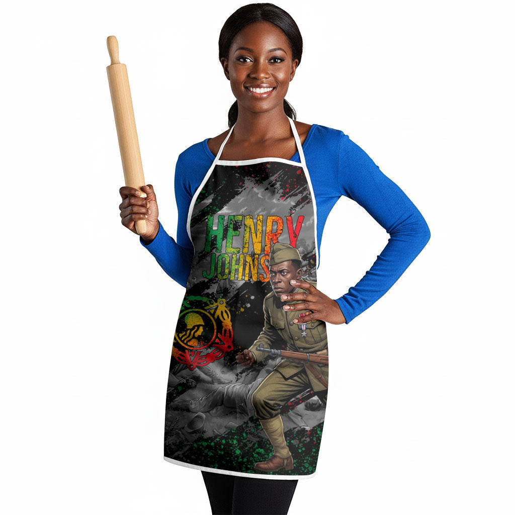 Henry Johnson Black History Month Apron Harlem Hellfighters Pan African Grunge Art