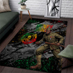 Henry Johnson Black History Month Area Rug Harlem Hellfighters Pan African Grunge Art