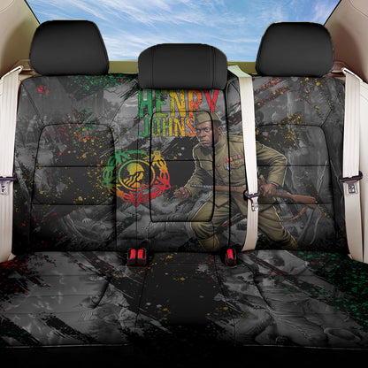 Henry Johnson Black History Month Back Car Seat Cover Harlem Hellfighters Pan African Grunge Art