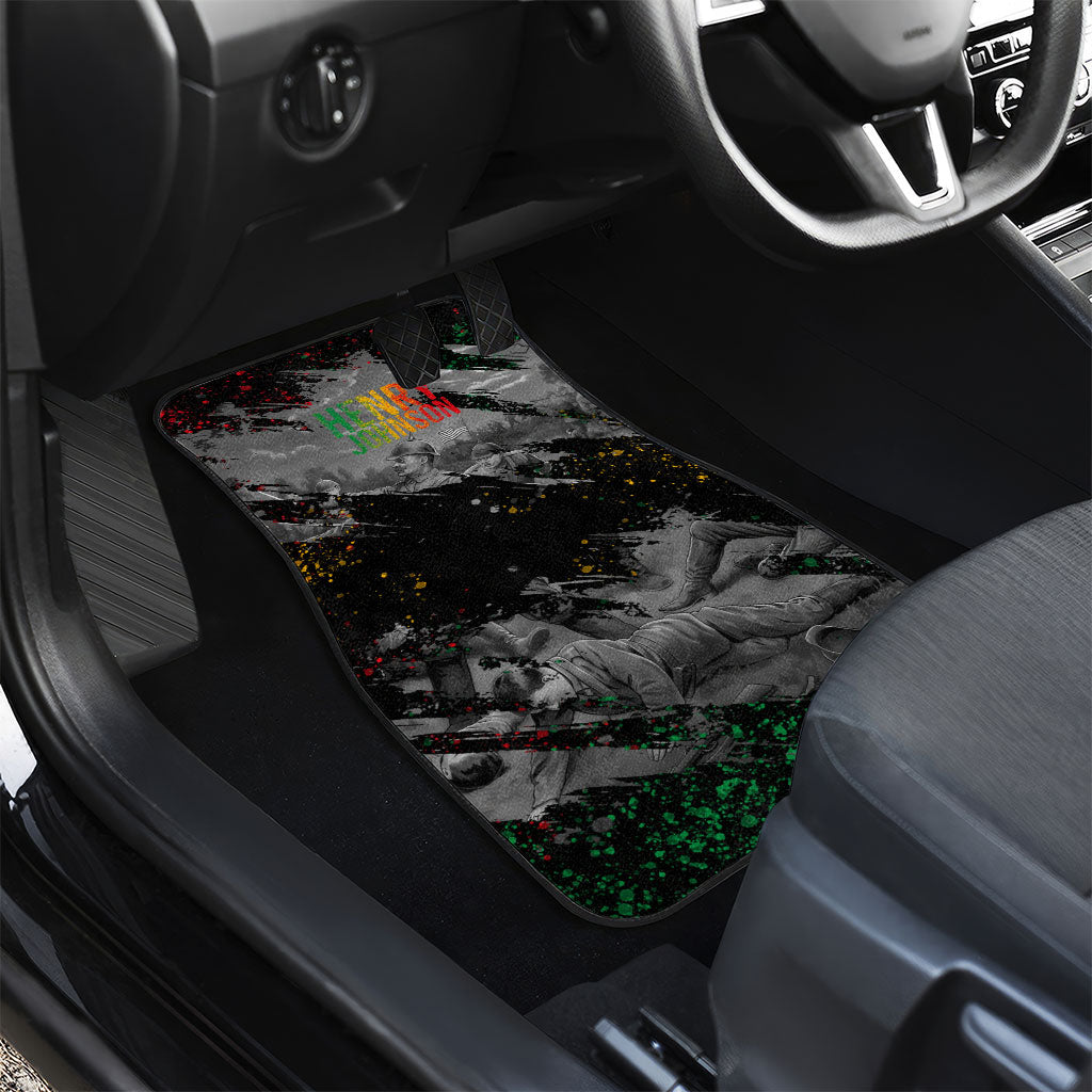Henry Johnson Black History Month Car Mats Harlem Hellfighters Pan African Grunge Art