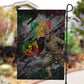 Henry Johnson Black History Month Garden Flag Harlem Hellfighters Pan African Grunge Art