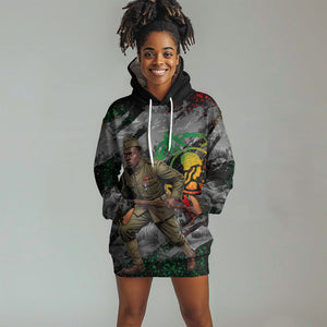 Henry Johnson Black History Month Hoodie Dress Harlem Hellfighters Pan African Grunge Art