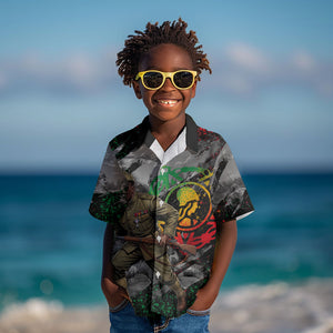 Henry Johnson Black History Month Kid Hawaiian Shirt Harlem Hellfighters Pan African Grunge Art